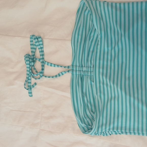 The Limited Aqua and White Striped Halter Top - Picture 4 of 4